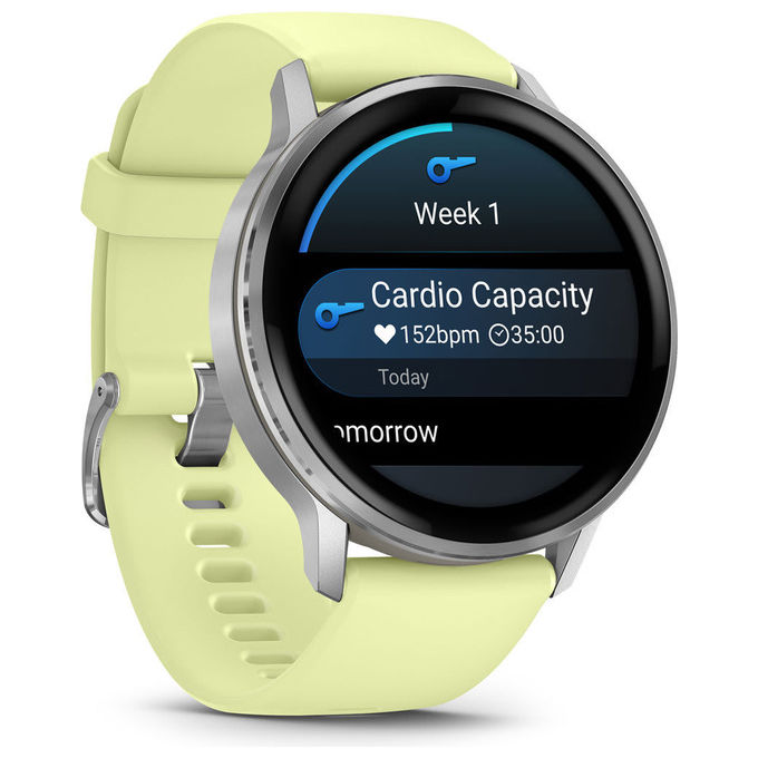 Garmin 010-03014-02 Venu Smartwatch 45 mm AMOLED 454 x 454 Pixel 8 GB GPS Wi-Fi colore Argento