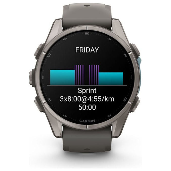 Garmin 010-04761-11 f?nix 9 Smartwatch AMOLED 43 mm Titanio con GPS Wi-Fi 64 GB colore Titanio