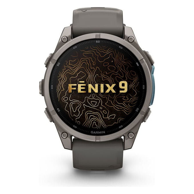 Garmin 010-04762-01 f?nix 9 Smartwatch 3,56 cm (1.4'') AMOLED Touchscreen 47 mm Titanio con GPS Wi-Fi 64 GB colore Titanio