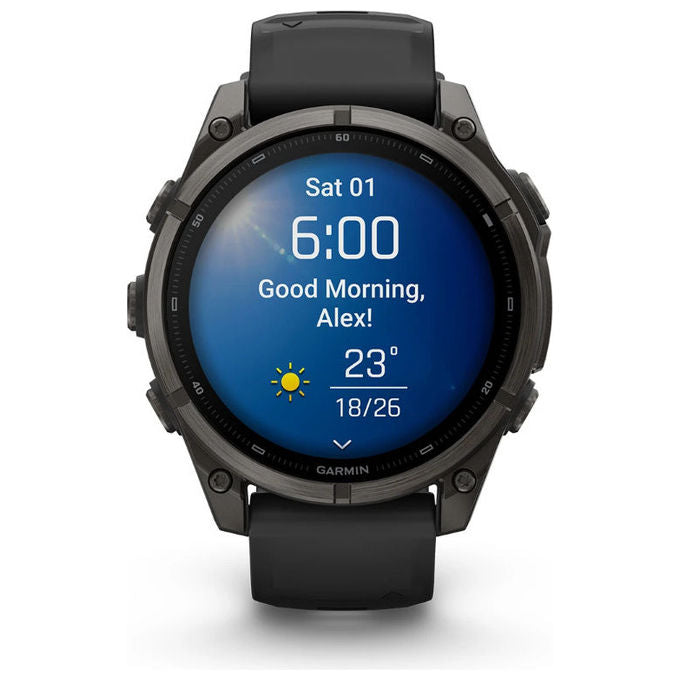 Garmin 010-04762-11 f?nix 9 Smartwatch 3,56 cm (1.4'') AMOLED Touchscreen 454 x 454 Pixel Titanio 47 mm con Cinturino Grigio colore Titanio