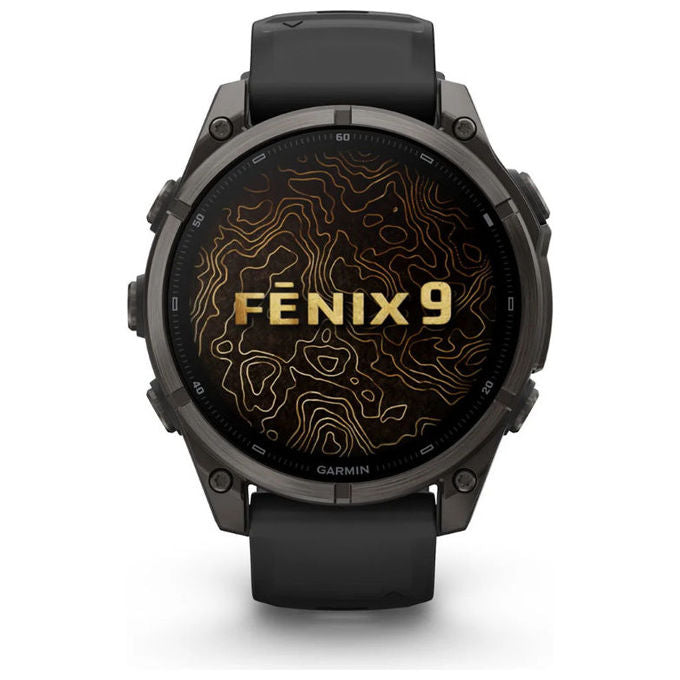 Garmin 010-04762-11 f?nix 9 Smartwatch 3,56 cm (1.4'') AMOLED Touchscreen 454 x 454 Pixel Titanio 47 mm con Cinturino Grigio colore Titanio