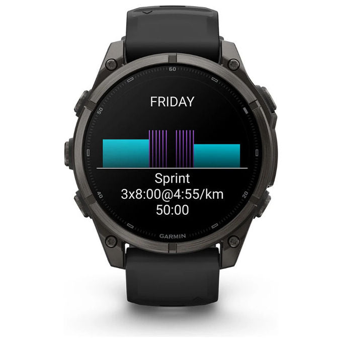 Garmin 010-04762-11 f?nix 9 Smartwatch 3,56 cm (1.4'') AMOLED Touchscreen 454 x 454 Pixel Titanio 47 mm con Cinturino Grigio colore Titanio