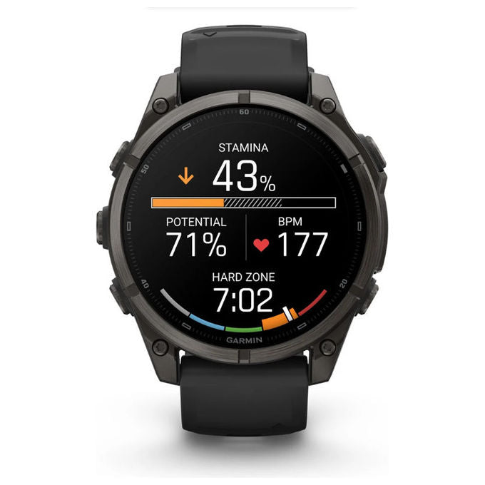 Garmin 010-04762-11 f?nix 9 Smartwatch 3,56 cm (1.4'') AMOLED Touchscreen 454 x 454 Pixel Titanio 47 mm con Cinturino Grigio colore Titanio