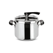 Lagostina 10001010426 La Classica Pentola a Pressione Lagofusion Acciaio Inox 18-10 per Induzione con Cestello a Vapore Ecodose e Ricettario colore Acciaio