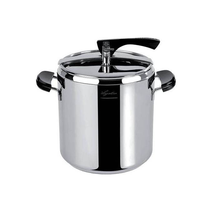 Lagostina LA12LAGOFUSION La Classica Lagofusion Pentola a Pressione 12 Litri Acciaio Inox Compatibile Induzione con Cestello e Ecodose colore Acciaio