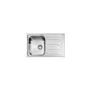 CM 010041.D1.01.2018 Filotop Lavello da incasso 1 vasca con gocciolatoio a sinistra Acciaio inox satinato (82x51x21 cm) colore Inox satinato