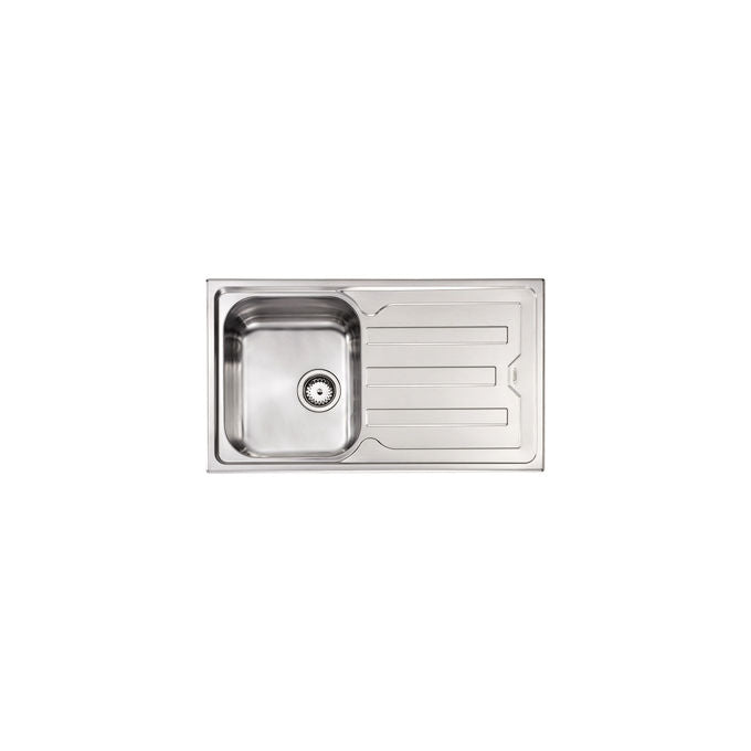 CM 010043.D1.01.2018 Filotop Lavello da incasso 1 vasca con gocciolatoio a sinistra 87 x 51 cm colore Inox