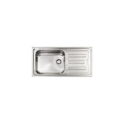 CM 010046.D1.01.2018 Filotop Lavello da incasso 1 vasca con gocciolatoio a sinistra 101x51 cm colore Inox
