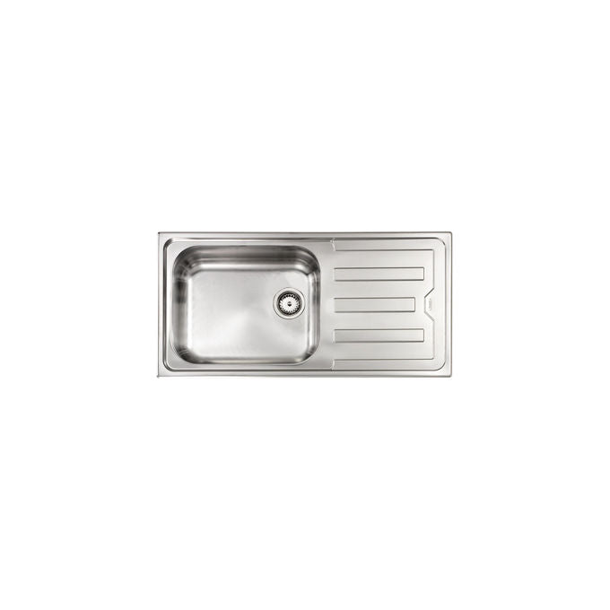 CM 010046.D1.01.2018 Filotop Lavello da incasso 1 vasca con gocciolatoio a sinistra 101x51 cm colore Inox