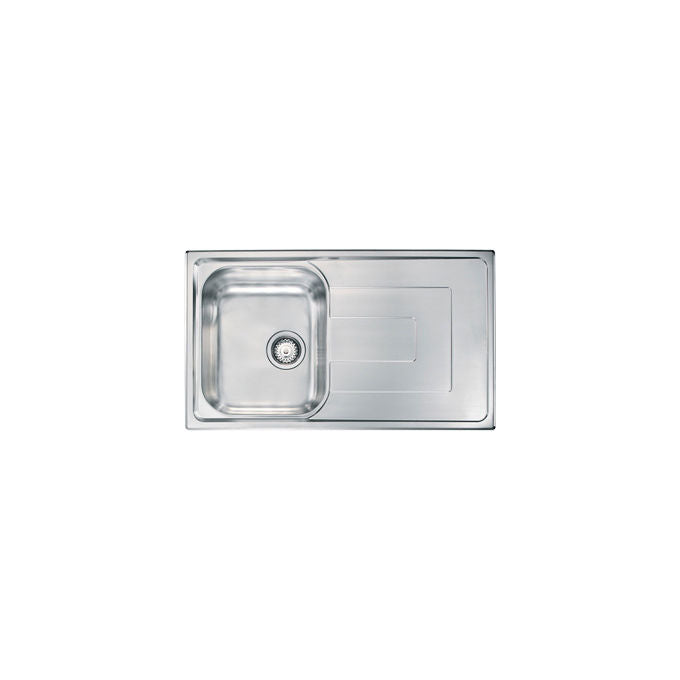 CM 010143.D1.01.2018 COMO Lavello da incasso 1 vasca con gocciolatoio a sinistra Acciaio inox satinato (86x50 cm) colore Inox satinato