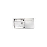 CM 010146.S1.01.2018 COMO Lavello da incasso 1 vasca sinistra + gocciolatoio destro acciaio inox satinato (100x50x21 cm) colore Inox Satinato