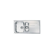 CM 010175.X2.01.2028 COMO Lavello da incasso 1 vasca e vaschetta con gocciolatoio reversibile 100 x 50 cm Sopratop Acciaio Inox Microdecoro colore Inox Antigraffio