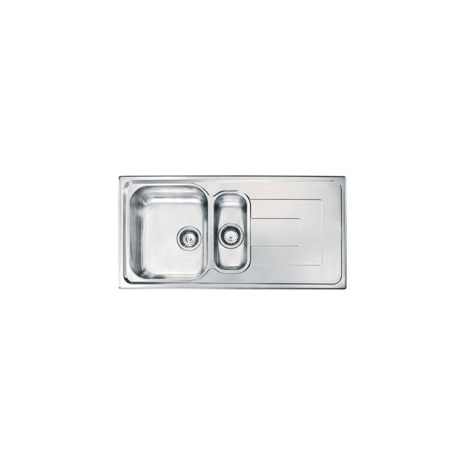 CM 010175.X2.01.2028 COMO Lavello da incasso 1 vasca e vaschetta con gocciolatoio reversibile 100 x 50 cm Sopratop Acciaio Inox Microdecoro colore Inox Antigraffio