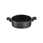 Lagostina RXZER23 Performa Tegame 2 Manici 26 cm Rivestimento Mineralis Antiaderente con Particelle Minerali Fondo in Acciaio Inox per Induzione Termo Signal colore Nero