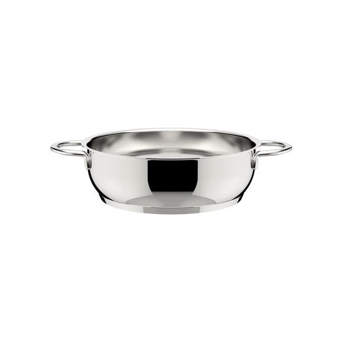 Lagostina 010733031724 Deliziosa Casseruola Semi Fonda in Acciaio Inox 3500 ml Adatta a Tutte le Fonti di Calore incluso Induzione colore Acciaio