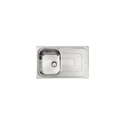 CM 011341.D1.01.2016 Pizzica Lavello da incasso 1 vasca destra + gocciolatoio sinistro Acciaio inox satinato (79x50x17 cm) colore Acciaio inox