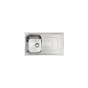 CM 011393.D1.01.2016 Pizzica Lavello da Incasso 1 Vasca con Gocciolatoio a Sinistro Acciaio Inox Antigraffio (86x50x17 cm) colore Inox