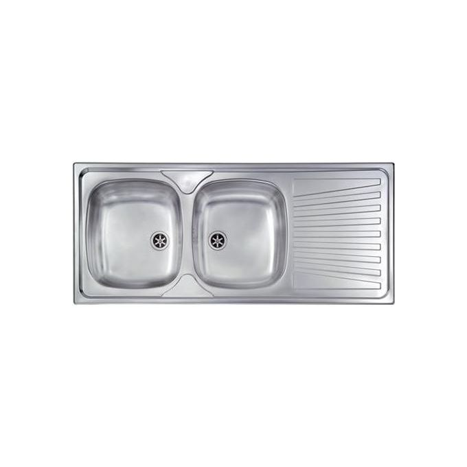 CM 011545SCSSP Mondial Lavello da incasso 1 vasca e 1-2 gocciolatoio destra 100x50 cm acciaio inox colore Inox