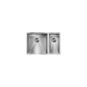 CM 012055.S0.01.2018 Filotop Lavello da Incasso 2 Vasche Acciaio Inox AISI 304 18-10 Vasca Grande a Sinistra Installazione Filotop (69x45x19 cm) colore Inox