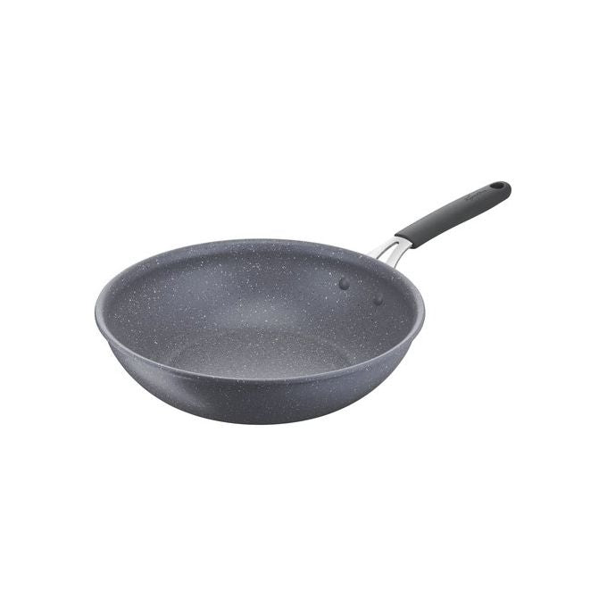 Lagostina 2100126562 Tempra Mineral Wok antiaderente 28cm 3.6L rivestimento minerale compatibile induzione colore Grigio