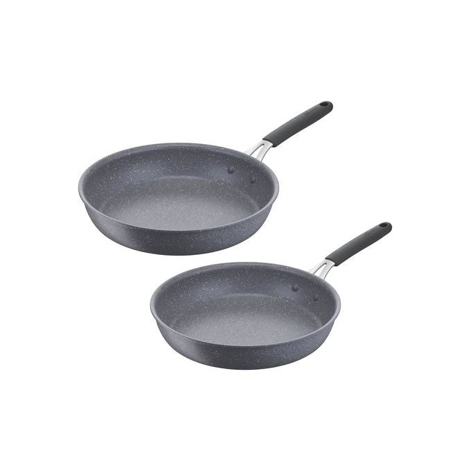 Lagostina 2100126569 Tempra Mineral Set 2 Padelle Antiaderenti Mineralis Induzione 24 cm 28 cm colore Grigio