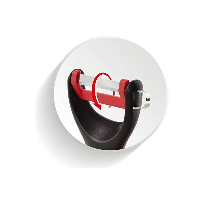 Lagostina Ingenio Smart Sbucciatore Verticale Plastica e Acciaio Nero e Rosso