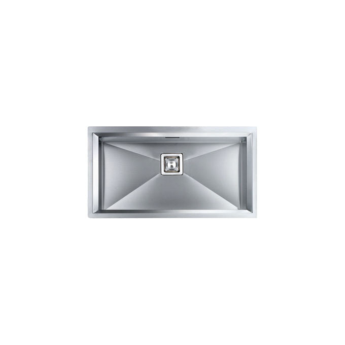 CM 012814X0012063 GLAMOUR Lavello da Incasso Monovasaca Sottotop in Acciaio Inox Satinato (86x45x19 cm) colore Inox Satinato