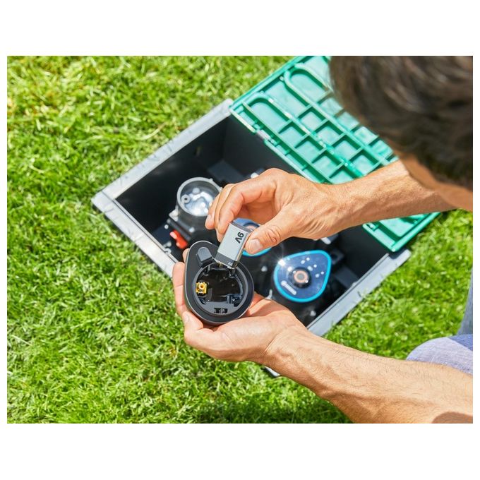 GARDENA Valvola di Irrigazione Cordless 9V Bluetooth, Alimentata a Batteria
