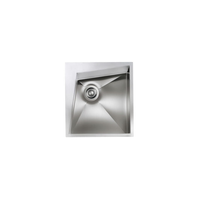 CM 012860.D2.01.2033 SPACE Lavello da Incasso 1 Vasca Semifilo Slim Acciaio Inox Satinato Versione Destra colore Inox