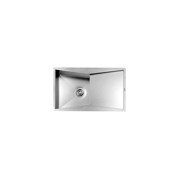 CM 012863RCSSP SPACE REVERS Lavello da incasso 1 vasca con gocciolatoio reversibile 2 fori 86 x 52 cm colore Inox
