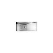 CM 012869.X2.01.2033 SPACE Lavello da incasso 1 vasca con gocciolatoio reversibile 2 fori Acciaio inox satinato (116x52x19 cm) colore Inox satinato
