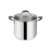 Lagostina 8900547384 Tempra Pentola con Coperchio in Vetro Acciaio Inox 18-10 18 cm 3.5 L Fondo Lagotherm Induzione colore Argento