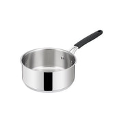Lagostina 8900547452 Tempra Acciaio Casseruola Fonda 16 cm in Acciaio Inox 18-10 con Fondo Lagotherm a 3 Strati Adatto a Tutti i Piani di Cottura Induzione Inclusa Forno fino a 210 °C colore Nero