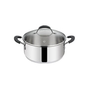 Lagostina 8900547483 Tempra Casseruola Bassa in Acciaio Inox 18-10 con Coperchio in Vetro Fondo Lagotherm adatto a Tutti i Piani di Cottura incluso Induzione colore Acciaio