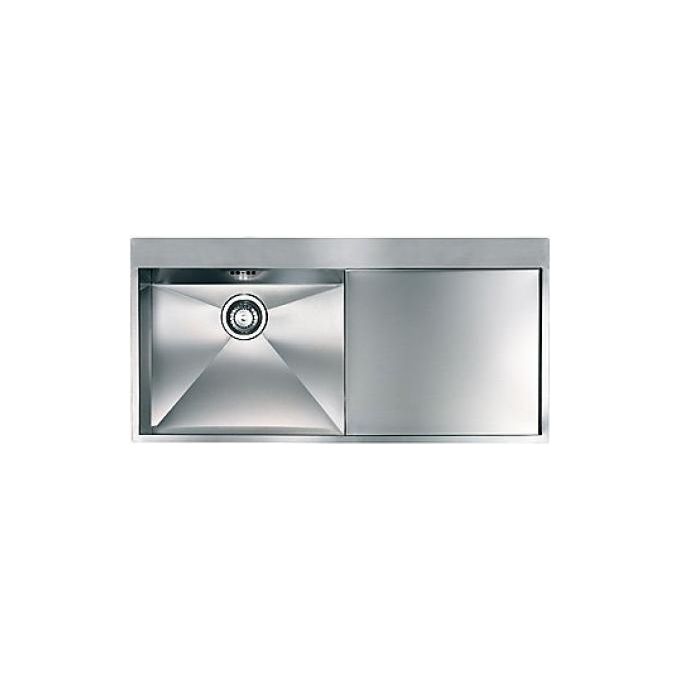 CM 012961.S2.01.2033 FILOQUADRA MIX Lavello da Incasso 1 Vasca Sinistra con Gocciolatoio a Destra Acciaio Inox Satinato (100x50x19 cm) colore Acciaio