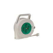 Fervi A010-20 Avvolgicavo con Disgiuntore Termico 4 Prese 2P+T + 1 Schuko Cavo 3x1,5 mm² 20 metri colore Bianco