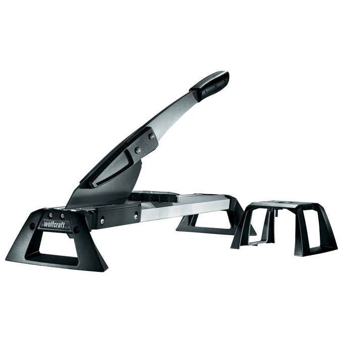 Wolfcraft VLC800 Gilotina per Taglio Pannelli Laminati e Vinilici Massimo Spessore 11 mm Lama Coated Guida Parallela Funzione di Blocco colore Nero