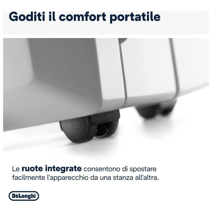 De'Longhi, Deumidificatore Tasciugo, 30L, Con Pompa, Grigio
