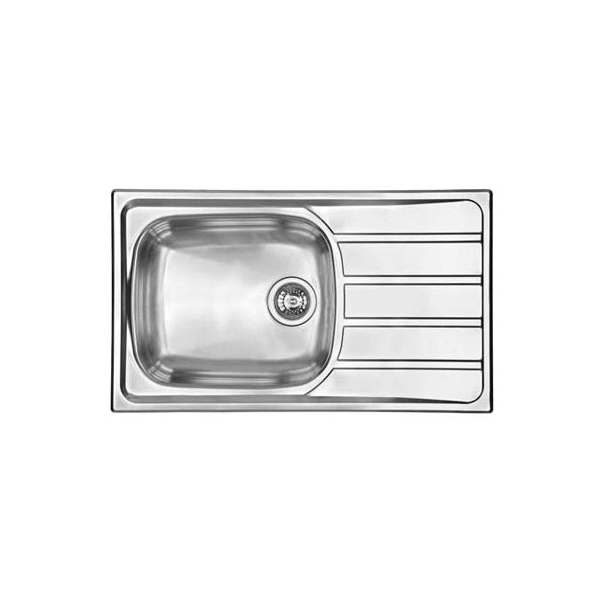 CM 015440.D1.01.2016 Universal Lavello da Incasso 1 Vasca 45 x 40 cm con Gocciolatoio Sinistro Sopratop Acciaio Inox Satinato (86x50x16 cm) colore Inox Satinato