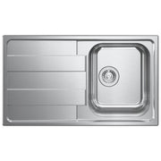 CM 015723 LEVANTE Lavello montato su piano 1 vasca Acciaio inox satinato con scolapiatti posizionabile (86x50 cm) colore Argento