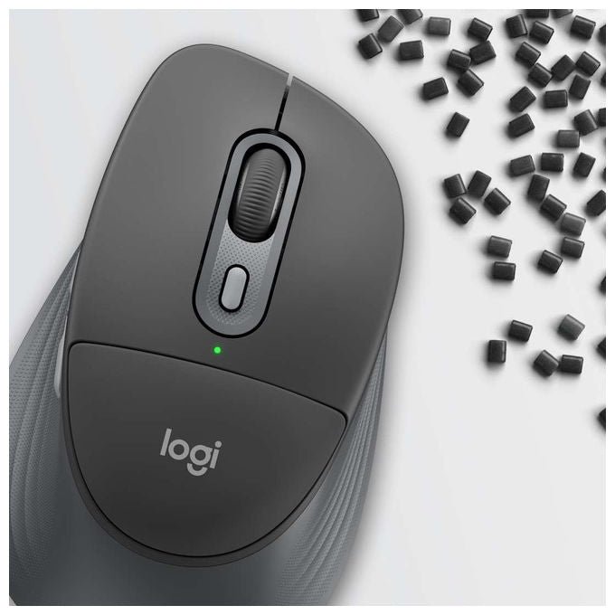 Logitech 910-007715 Signature Comfort Plus M850 L Mouse Wireless Ottico 4000 DPI Bluetooth Cuscinetto Palmare Clic Silenziosi colore Grafite