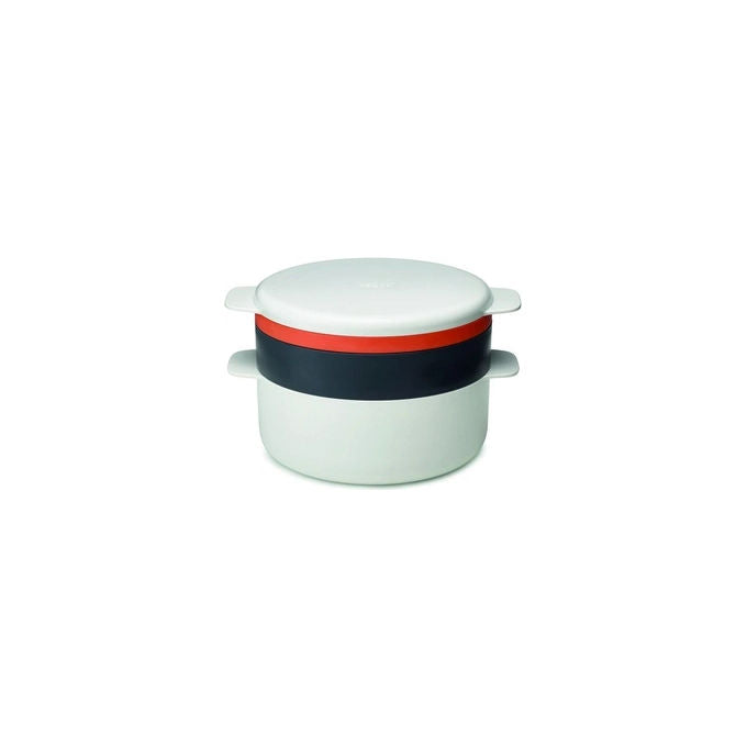 Joseph Joseph 5028420450019 M-Cuisine Set da Cucina Impilabile per Microonde 2 L Microonde fino a 900 W BPA Free colore Pietra e Arancione