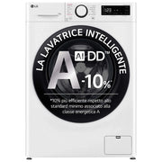 LG AI DD F4R3011NSWB Lavatrice Classe A -10% Carica Frontale Serie R3 Lavatrice 11kg 1400 giri AIWash Lavaggio a vapore Motore Direct Drive Smart Diagnosis Libera installazione Bianca