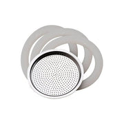 Pedrini 02CF039-RG1 Steelmoka Guarnizioni con Filtro Ricambio Caffettiera 10 Tazze Silicone Alimentare colore Bianco