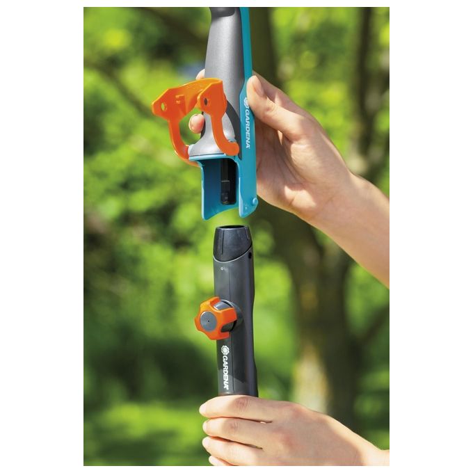 Gardena 03721-20 Combisystem Manico Telescopico in Alluminio 210 390 cm altezza lavoro 6 m colore Grigio