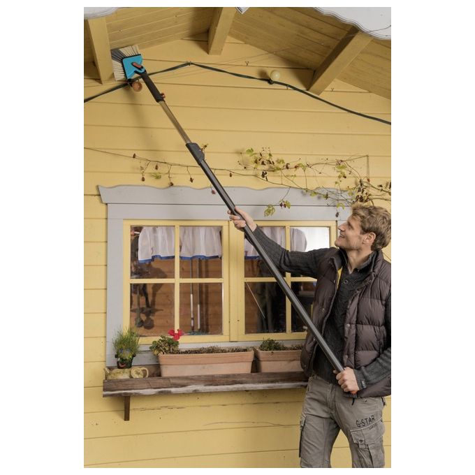 Gardena 03721-20 Combisystem Manico Telescopico in Alluminio 210 390 cm altezza lavoro 6 m colore Grigio