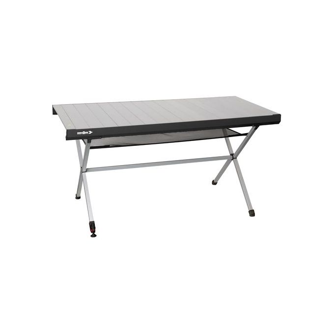 Brunner 0406099N Titanium Axia 6 Tavolo da Campeggio Alluminio Piano Arrotolabile Gapless Portata 30 Kg colore Argento