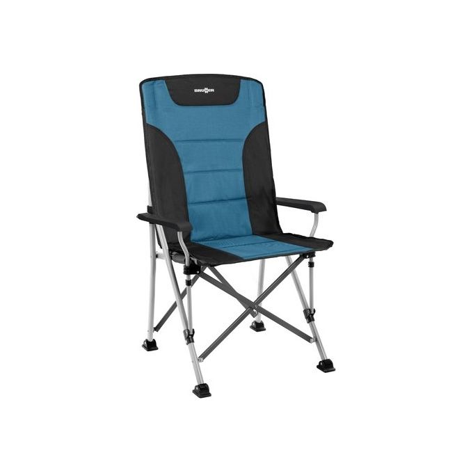 Brunner 0404016N.C55 Raptor Highback Sedia da Campeggio Pieghevole Schienale Alto Portata 120 Kg colore Blu