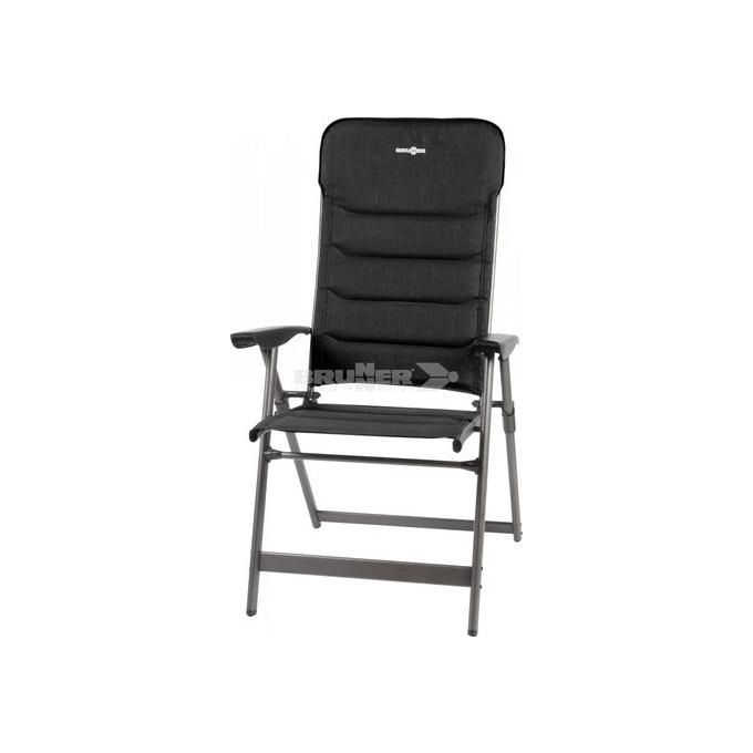 Brunner 0404058N.C58 Phantom Poltrona Sedia da Giardino Pieghevole Reclinabile 7 Posizioni Portata 120 Kg colore Nero