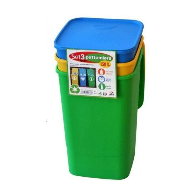 Lega Pattumiera Eco Smart 3 Pezzi 50Lt